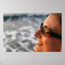Sunset reflected in sunglasses in The Gambia Poster