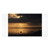 Sunset silence customised photo card