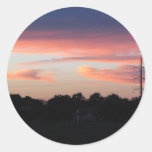 Sunset Sky Round Stickers
