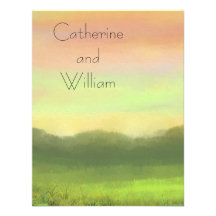 Sunset Summer Sky Casual Elegant Outdoor Wedding Custom Announcements