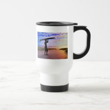 Sunset Surfer Sand & Clouds Mugs