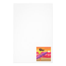 Sunset surfer stationery design