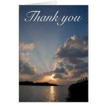 Sunset Thank You card