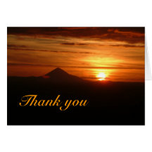 Sunset  Thank you Card with words