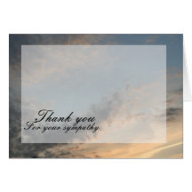 Sunset Thank you Greeting Cards