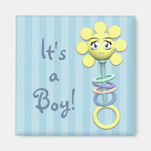 Sunshine Rattle Baby Boy Magnet