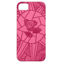 Sunshine Rose Stained Glass Look iPhone 5 Case