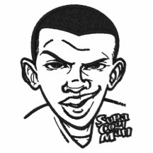 SUPA COOL MAN  -  WHITE POLO SHIRT