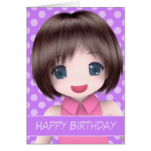 Super Anime Birthday Card