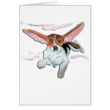 Super  beagle greeting card