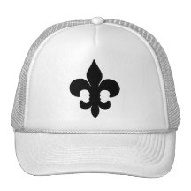 Super Black Fleur de lis Hat