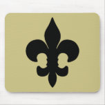 Super Black Fleur de lis Mousepads