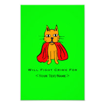 Super Cat Fight Crime For <Your Text/Name> Photographic Print
