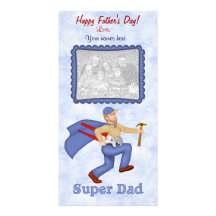 Super Dad Father's Day Personalized Photo Card