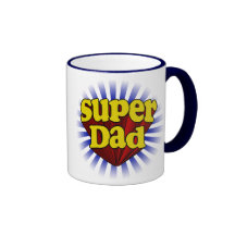 Super Dad, Fresh Red/Yellow/Blue Fathers Day Mug