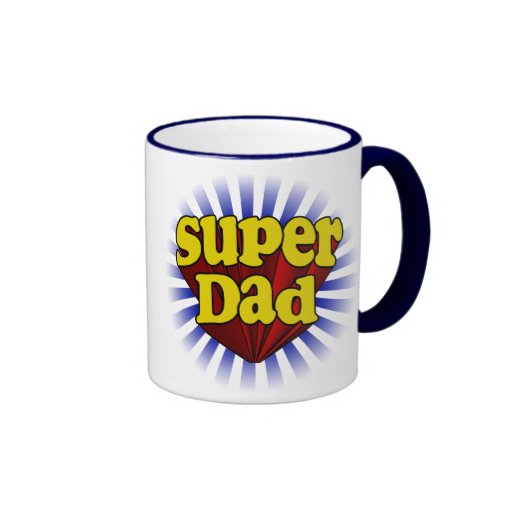 Super Dad, Fresh Red/Yellow/Blue Fathers Day Mug