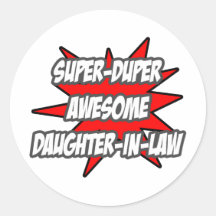 Super Duper Awesome Daughter-In-Law Stickers