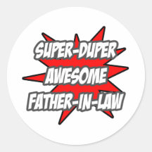 Super Duper Awesome Father-In-Law Stickers