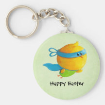 Super Easter Chicken - custom txt - Keychain