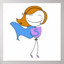 Super Girl Redhead Print