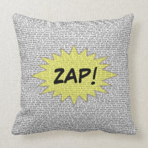 Super Hero Comic Speak Pillow