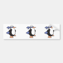 super hero penguin bumper sticker