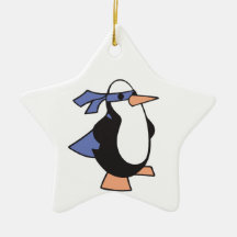 super hero penguin christmas tree ornament