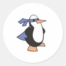 super hero penguin sticker