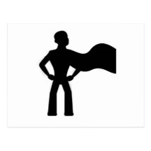 Super Hero Silhouette Postcards