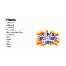 Super Insurance Agent Business Card