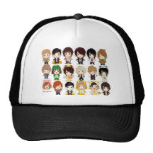 Super Junior (Cartoon Wallpaper )(big) Mesh Hats