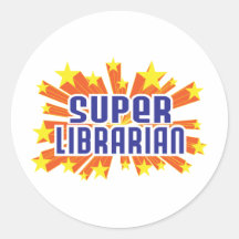 Super Librarian Round Sticker