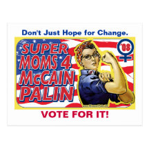 Super Moms for McCain Palin Post Cards