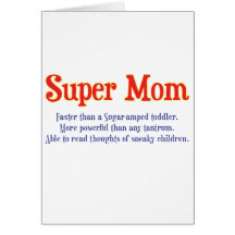 Super Mum with super powers t-shirts and gifts. Cards