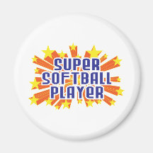 Super Softball Player Fridge Magnet