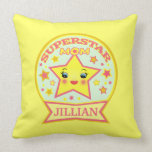Super Star Mom Mother's Day  MoJo Throw Pillow pillows