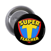 Super Teacher Round Button
