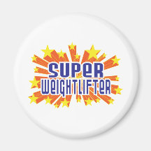 Super Weightlifter Refrigerator Magnets