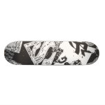 Supergirl Black and White Collage skateboards
