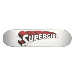 Supergirl Red and White Logo skateboards