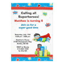 Superhero Birthday Party Invitation