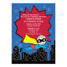 Superhero Birthday Party Invitation