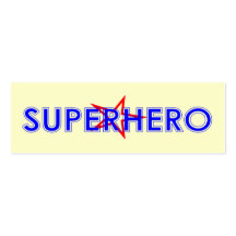 Superhero Bookmark Business Card Templates