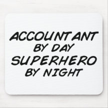 Superhero by Night - Accountant Mouse Pad