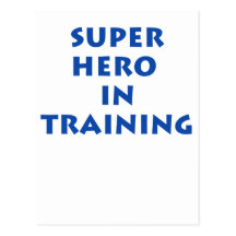 Superhero in training post cards