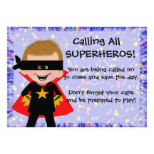 Superhero Party Invitation