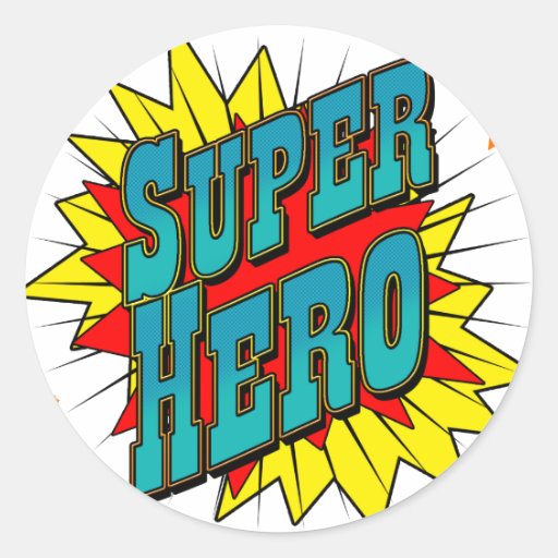 SuperHero Round Stickers