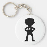 Superhero Silhouette Keychain