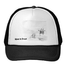 Superhero sketch cap mesh hat