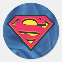Superman Classic Logo Round Stickers